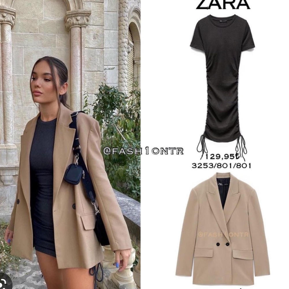 Zara Oversized Double Breasted Blazer XS